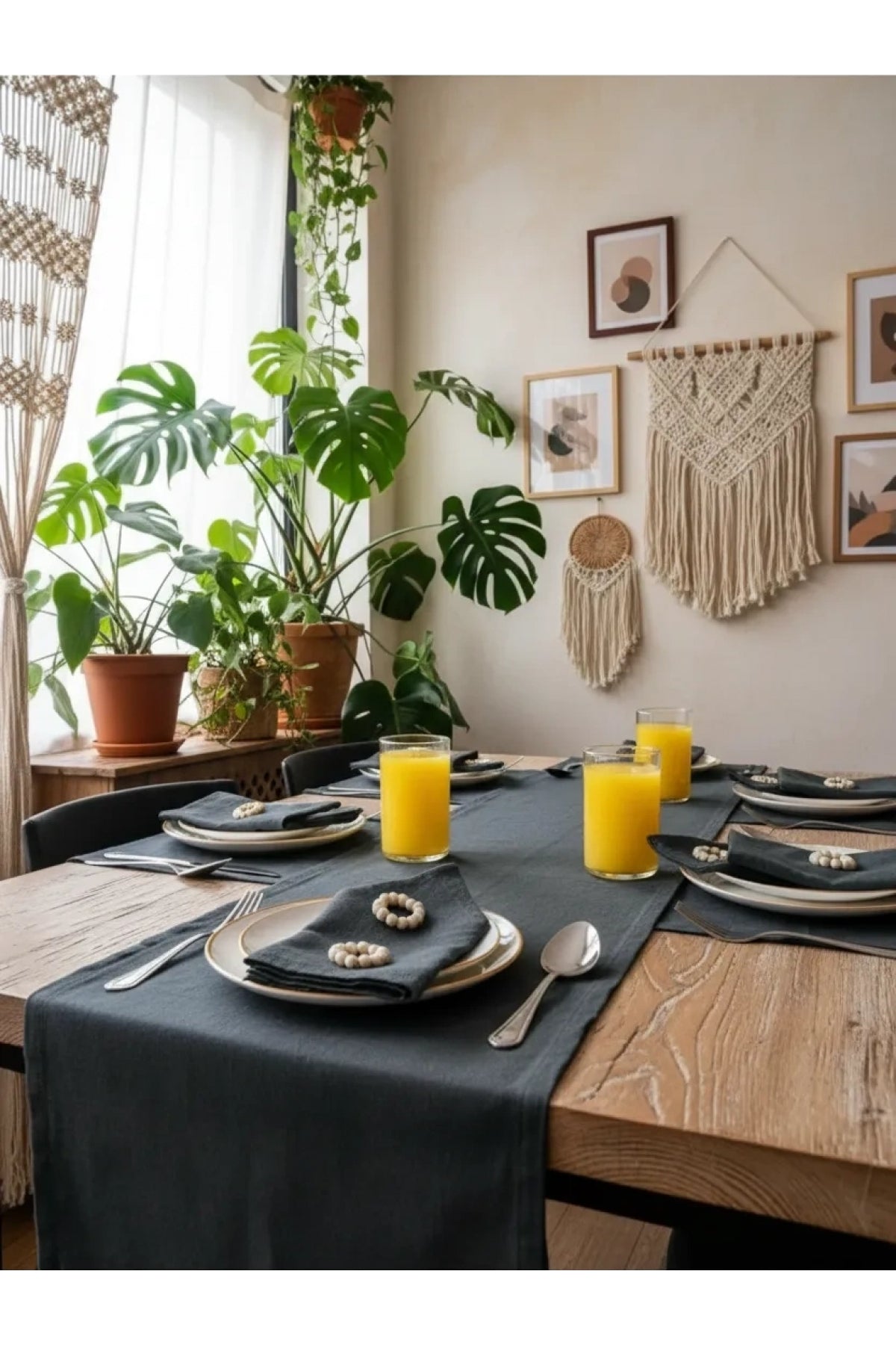NDC HOME Füme(KoyuGri) Premium Peçete Takımı 6lı (TOKA HEDİYELİ) 40x40