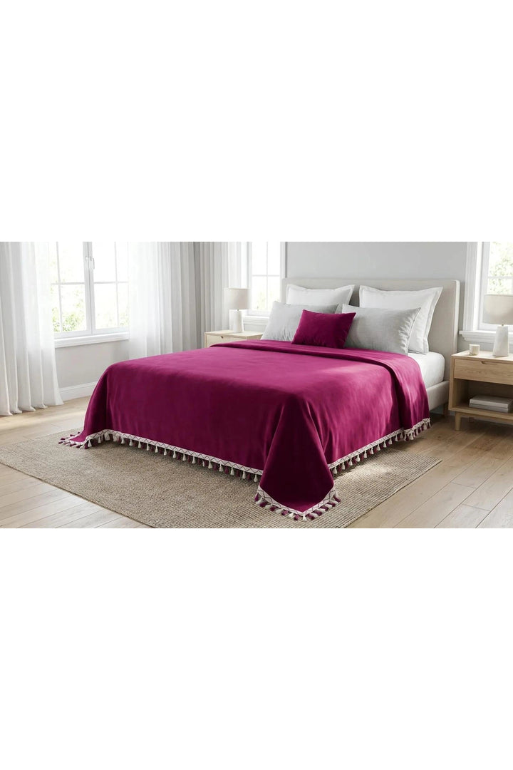 NDC HOME Çift Kişilik Yatak Örtüsü 200 x 230 cm - Bordo