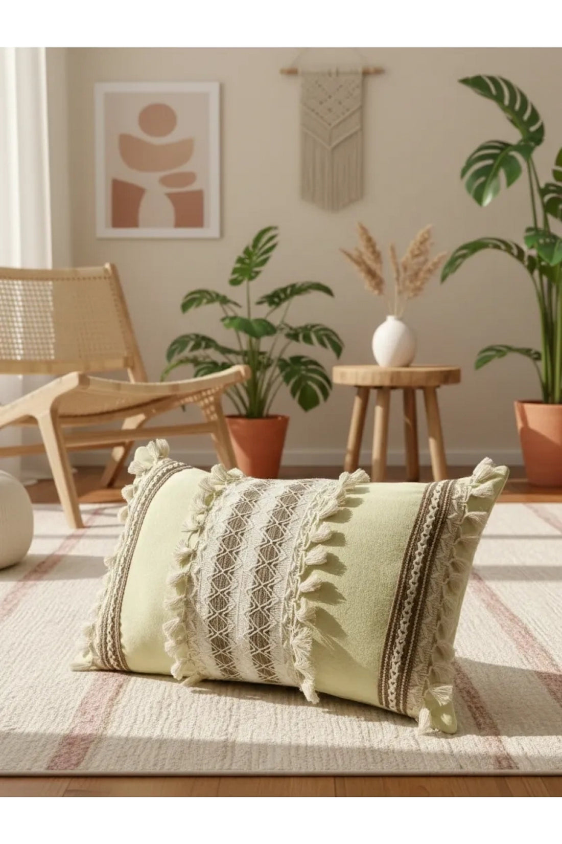 NDC HOME Sarı Kahverengi Dantelli Kırlent 2 Adet Kırlent Kılıfı (35 x 55)