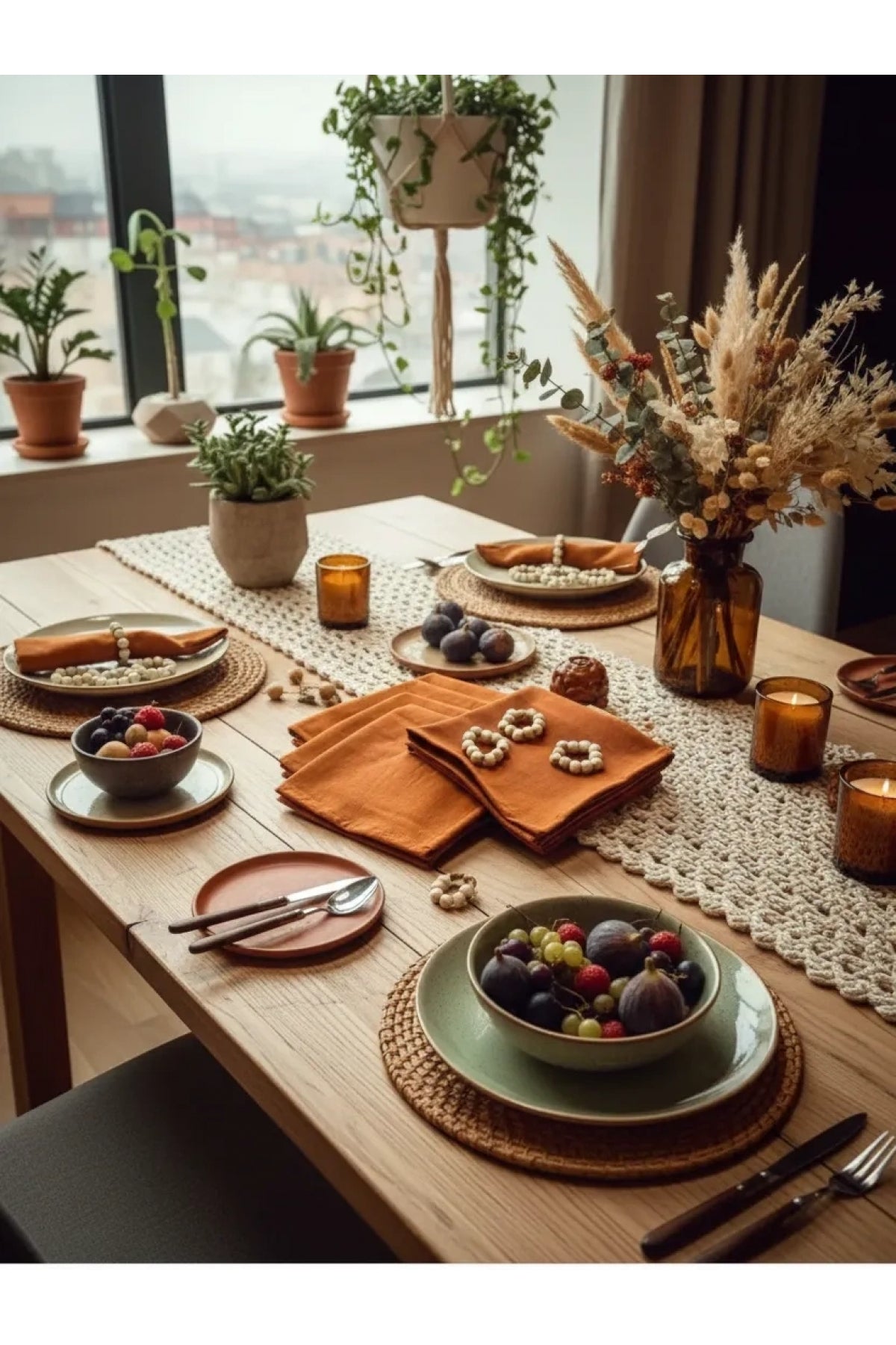 NDC HOME Tarçın Premium Peçete Takımı 6lı (TOKA HEDİYELİ) 40x40