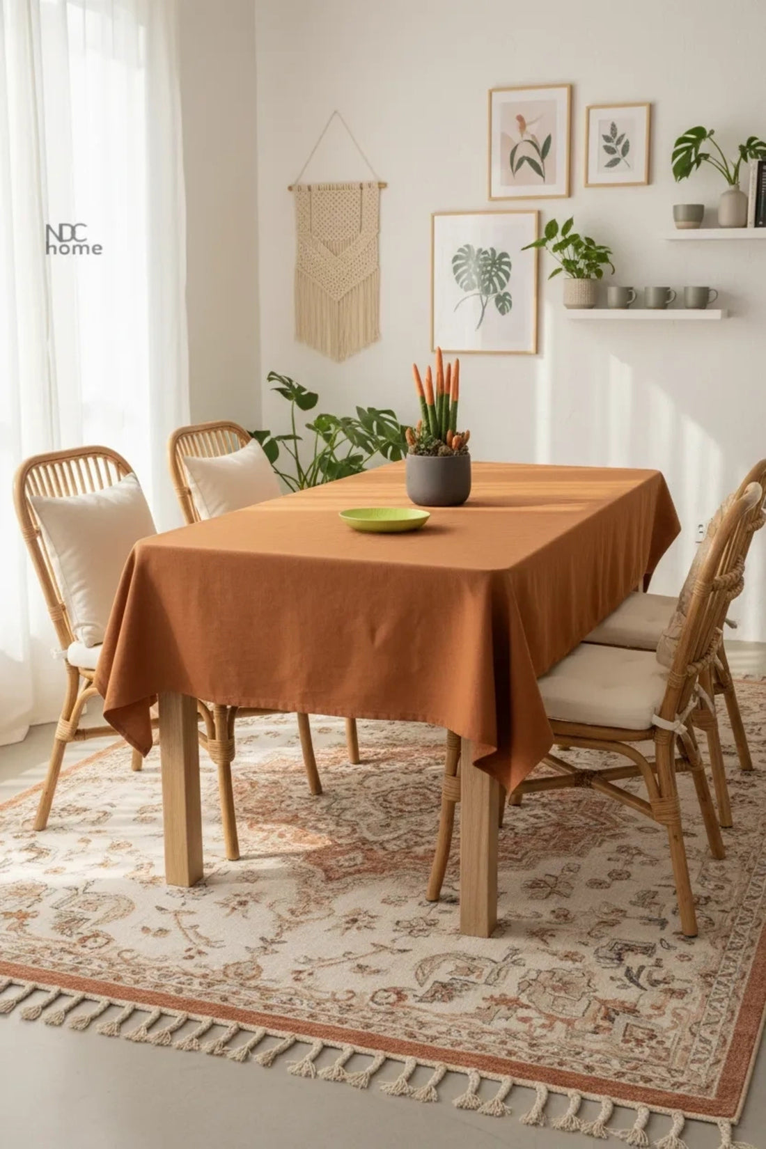 NDC HOME Premium Keten Tarçın (DÜZ) Masa Örtüsü