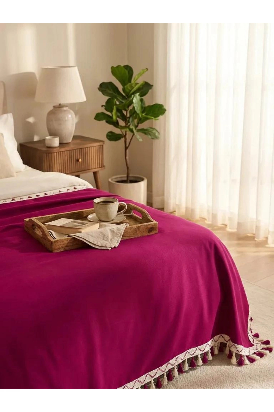 NDC HOME Tek Kişilik Yatak Örtüsü 160 x 230 cm - Bordo