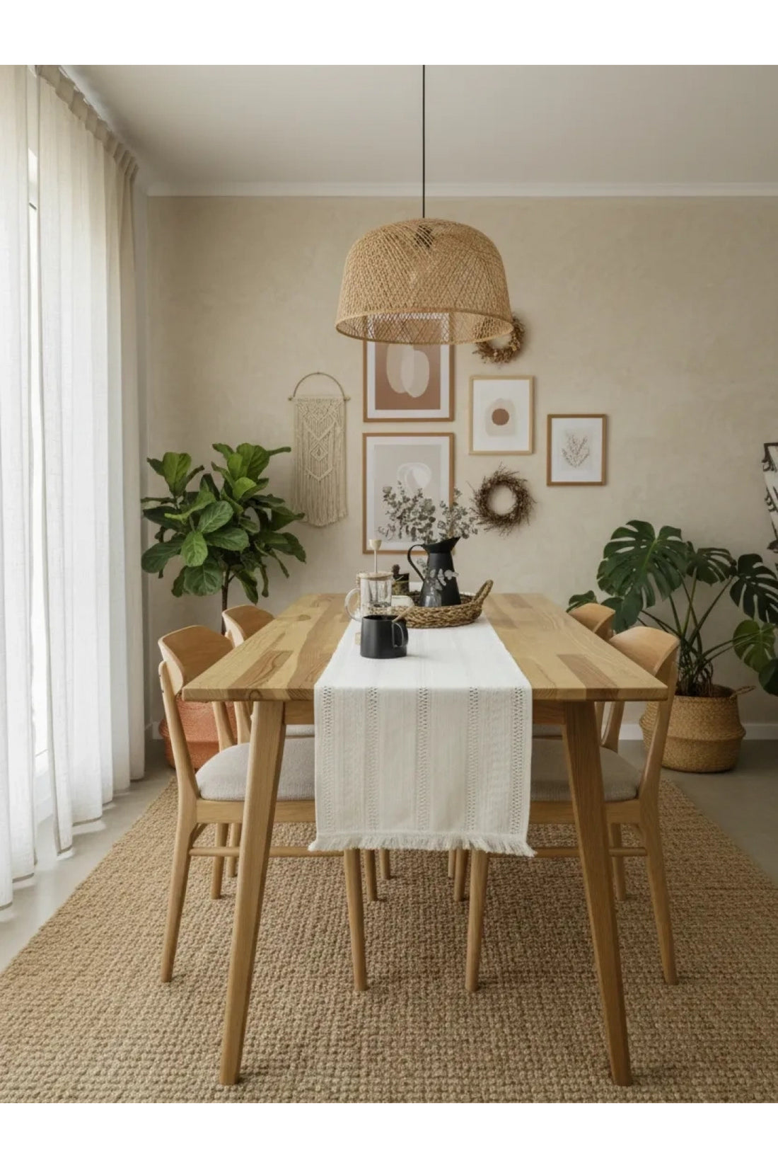 NDC HOME Ham Dantel Runner Masa Örtüsü 35 x 150