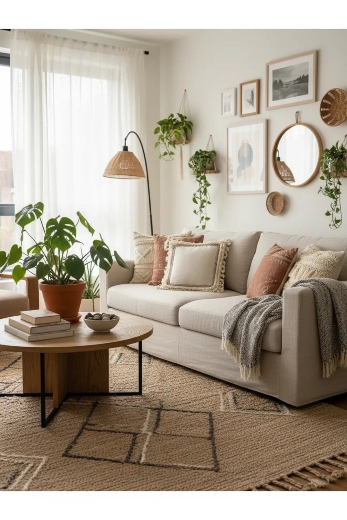 NDC HOME Dört Kenar Püsküllü Keten Krem Kırlent Kırlent Kılıfı43x43][