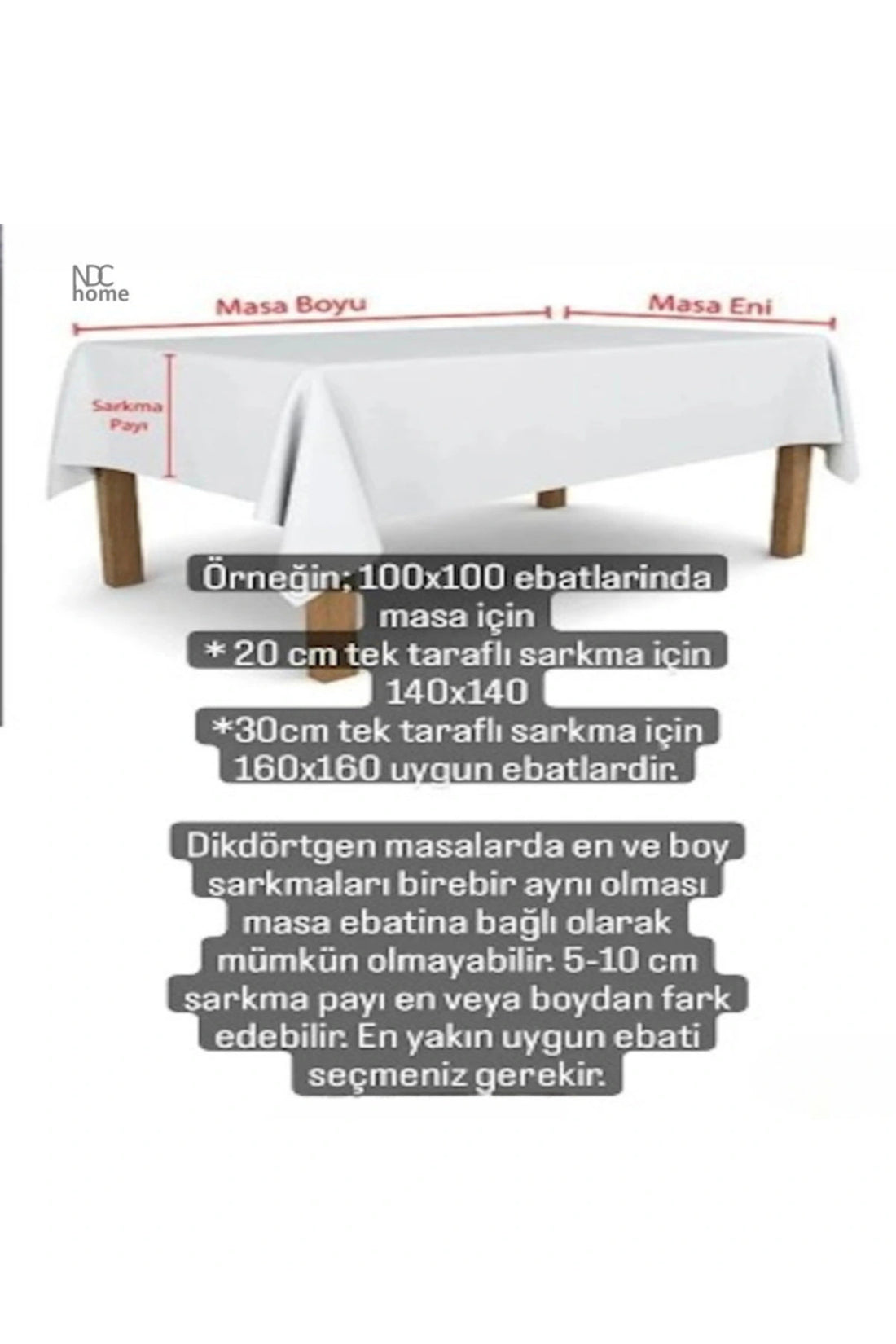 NDC HOME Bej Keten FIRFIRLI Masa Örtüsü