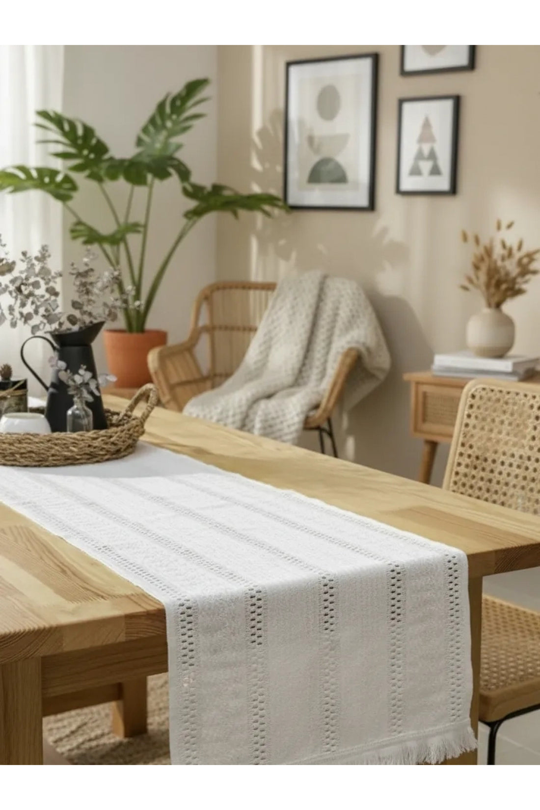 NDC HOME Ham Dantel Runner Masa Örtüsü 35 x 150