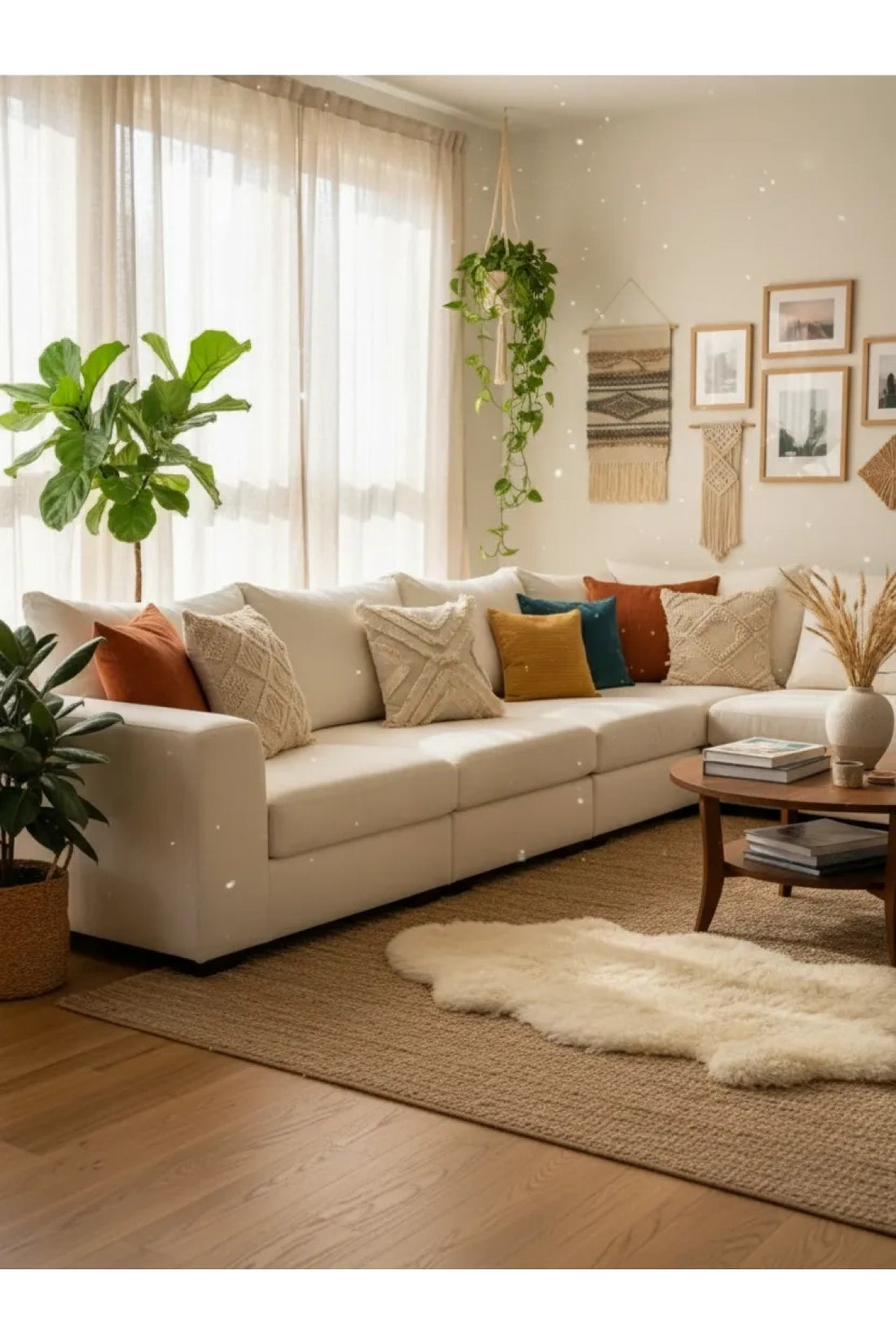 NDC HOME Ham Keten Çoklu Püsküllü Kare Kırlent 2 Adet Kırlent Kılıfı 43x43
