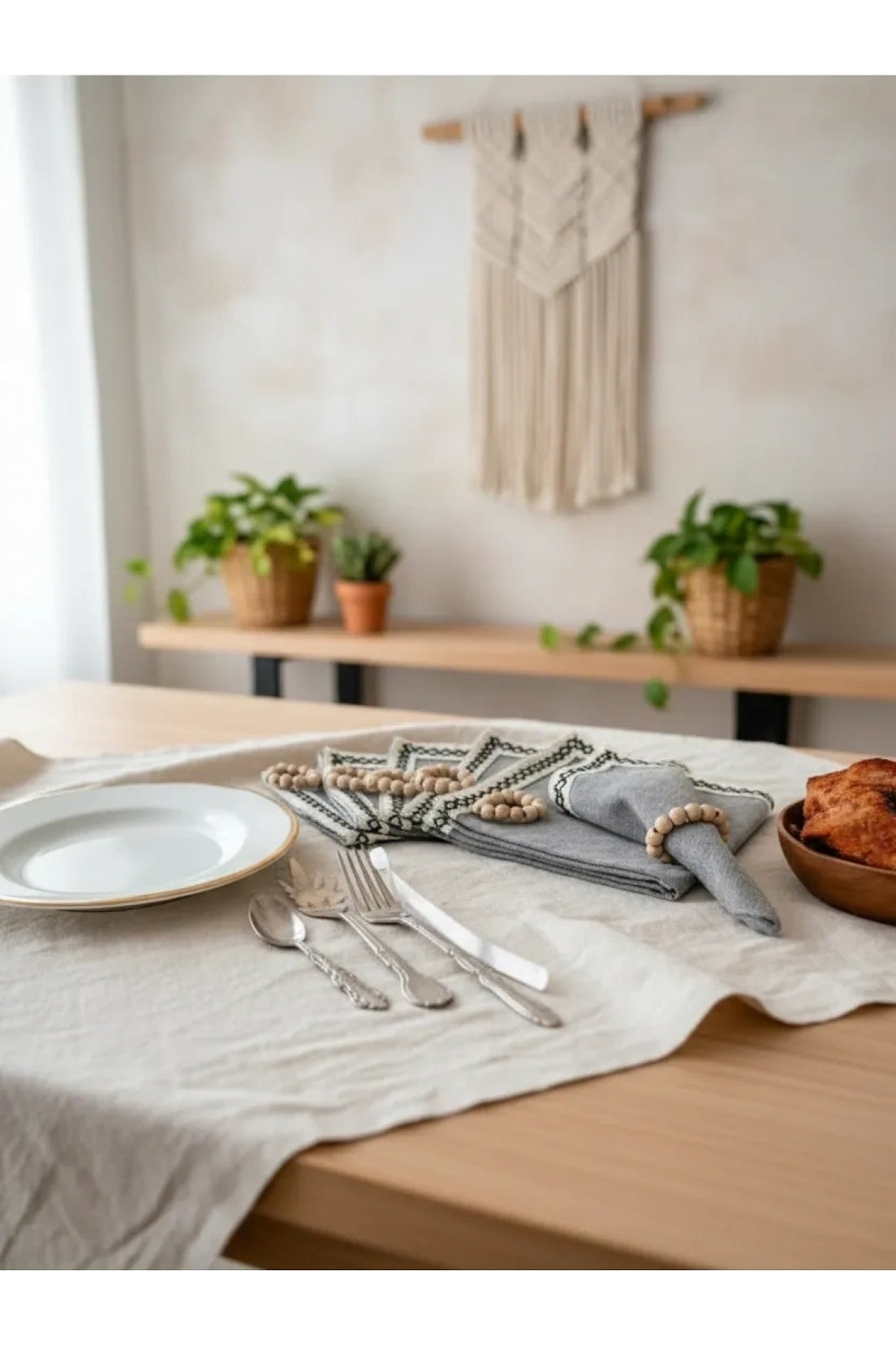NDC HOME ANTRASİT Siyah Şeritli Peçete 40x40 TOKA HEDİYELİ 6LI