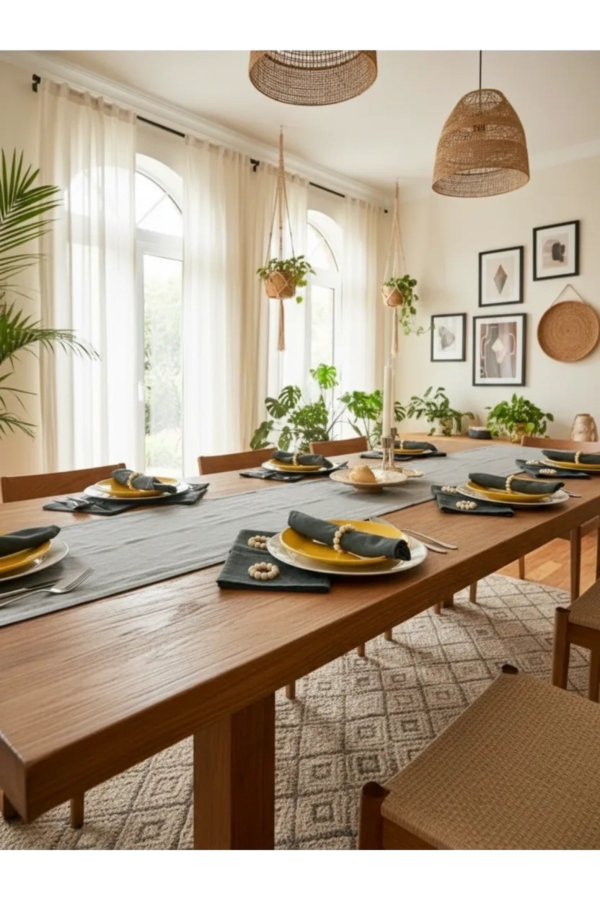 NDC HOME Füme(KoyuGri) Premium Peçete Takımı 6lı (TOKA HEDİYELİ) 40x40