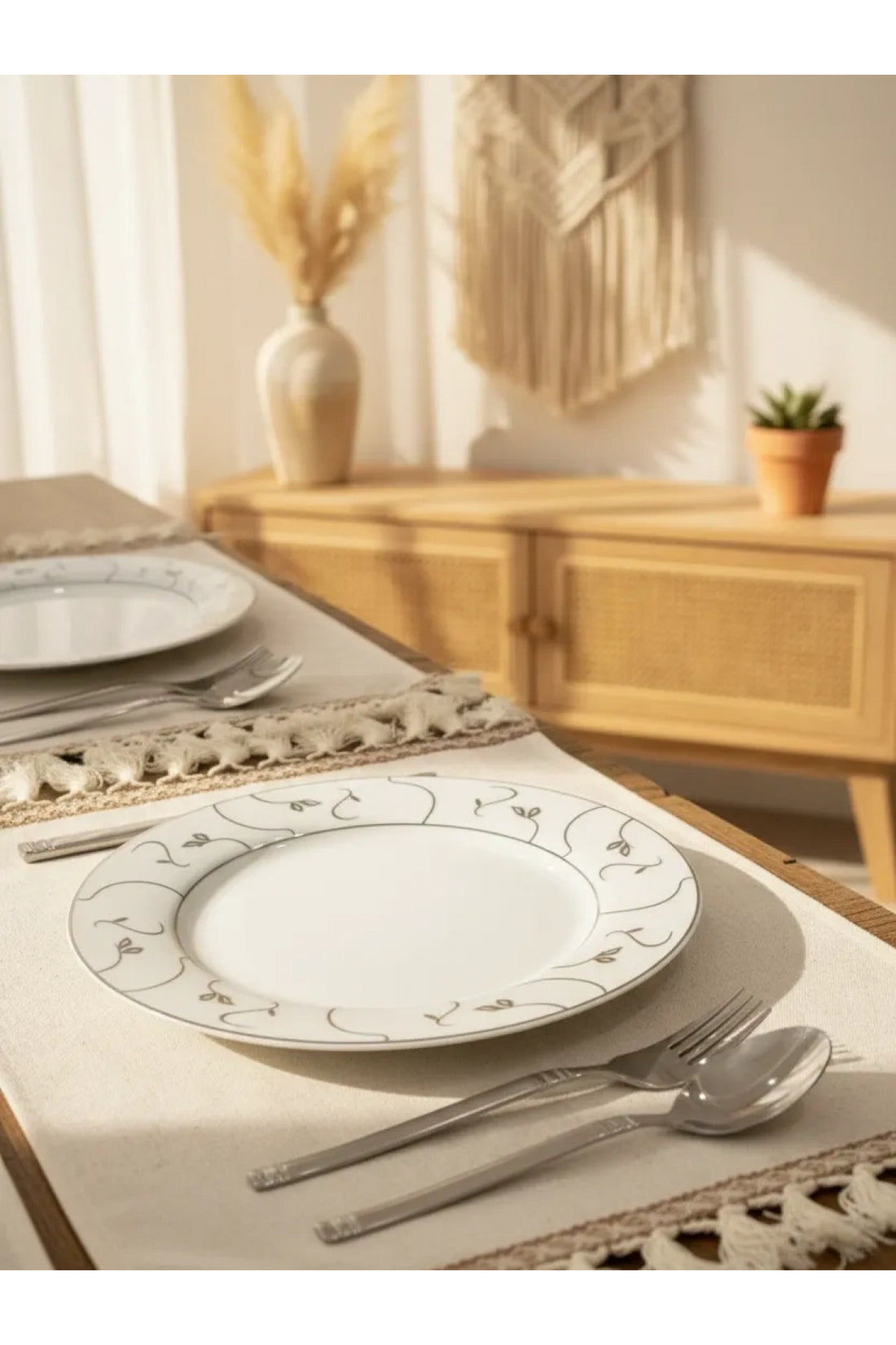 NDC HOME 6lı Keten Amerikan Servis Seti 35x55