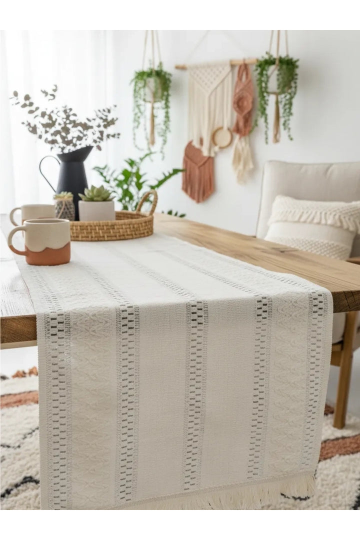 NDC HOME Ham Dantel Runner Masa Örtüsü 35 x 150