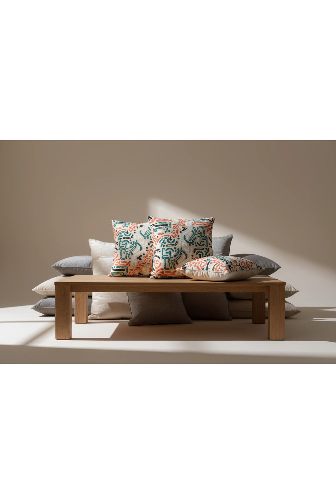 NDC HOME Modern Desenli Dekoratif Kırlent 2 Adet Kırlent Kılıfı – Çift Taraflı Dijital Baskı 45 x 45 cm
