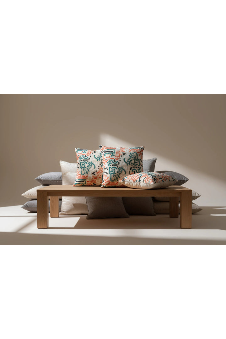 NDC HOME Modern Desenli Dekoratif Kırlent 2 Adet Kırlent Kılıfı – Çift Taraflı Dijital Baskı 45 x 45 cm